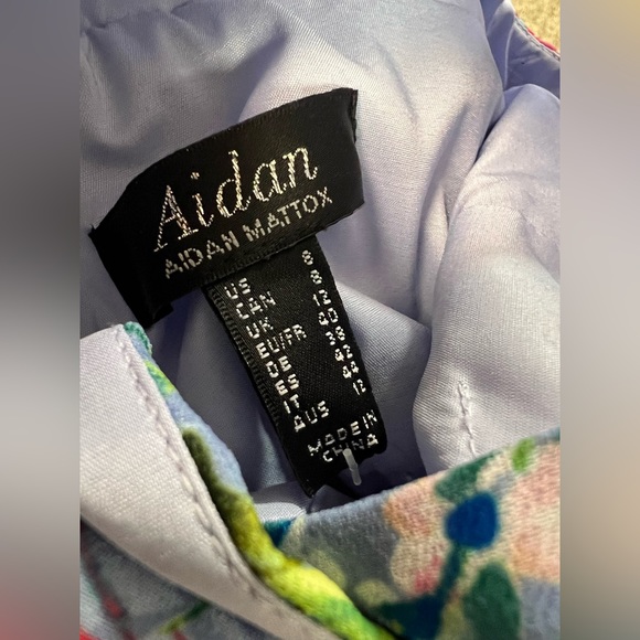 AIDAN BY AIDAN MATTOX Pleated Chiffon Print Dress NWT - Picture 11 of 12